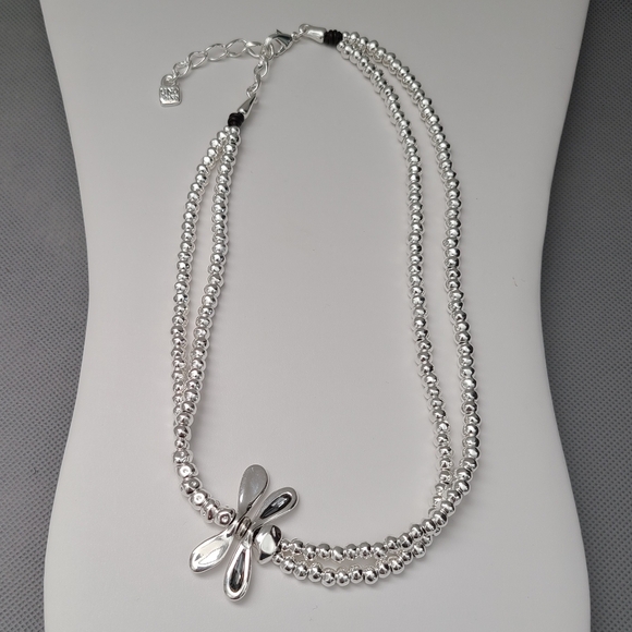 Dragonfly • Uno de 50 Necklace • Silver plated with Swarovski crystal - Picture 5 of 12